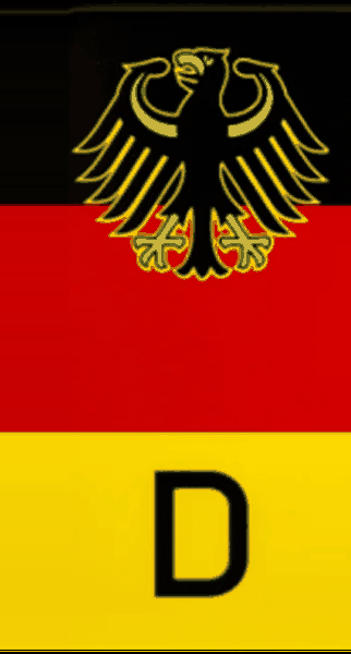 D country side bar for Germany, classic black, red and gold