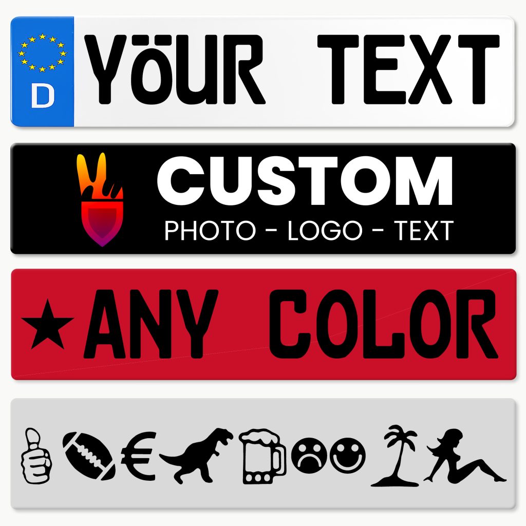 Custom European License Plate