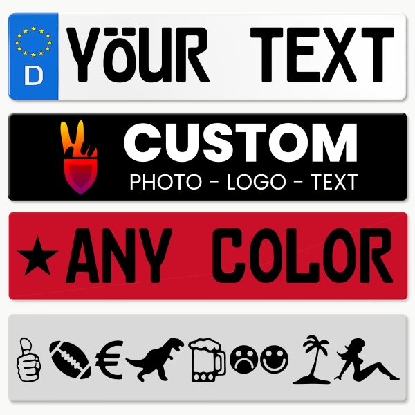 Custom European License Plate