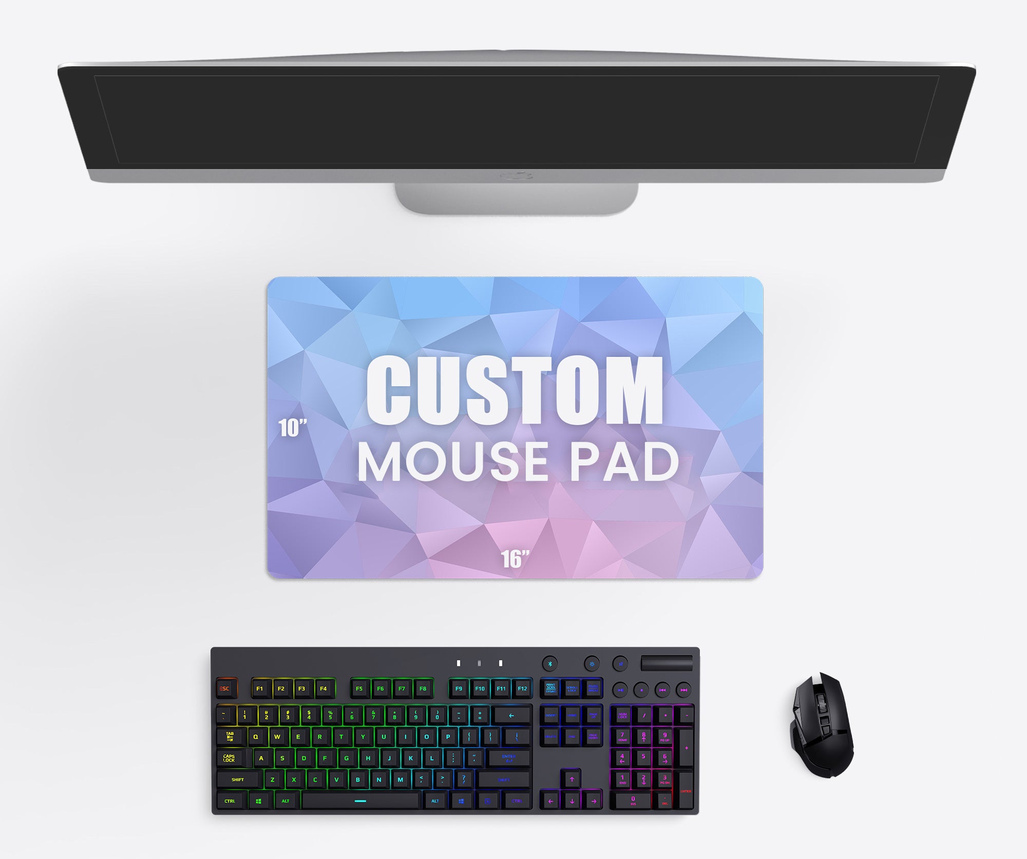 Custom 10x16 inch desk mat printed with a photo
